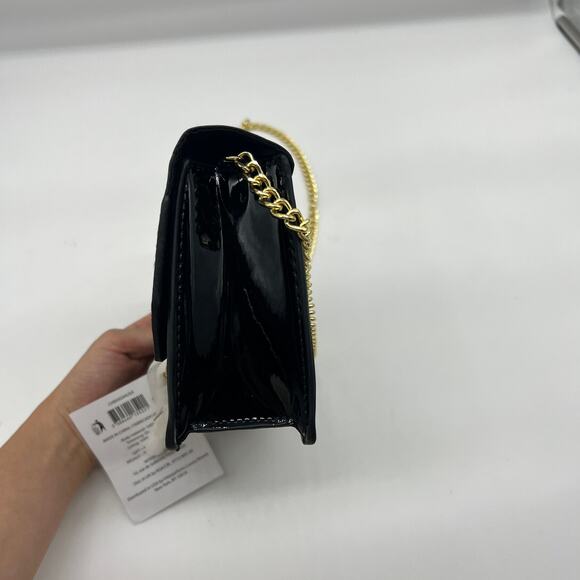 Jimmy Choo Parfum Gold Chain Black Patent Crossbody Bag - Picture 7 of 16